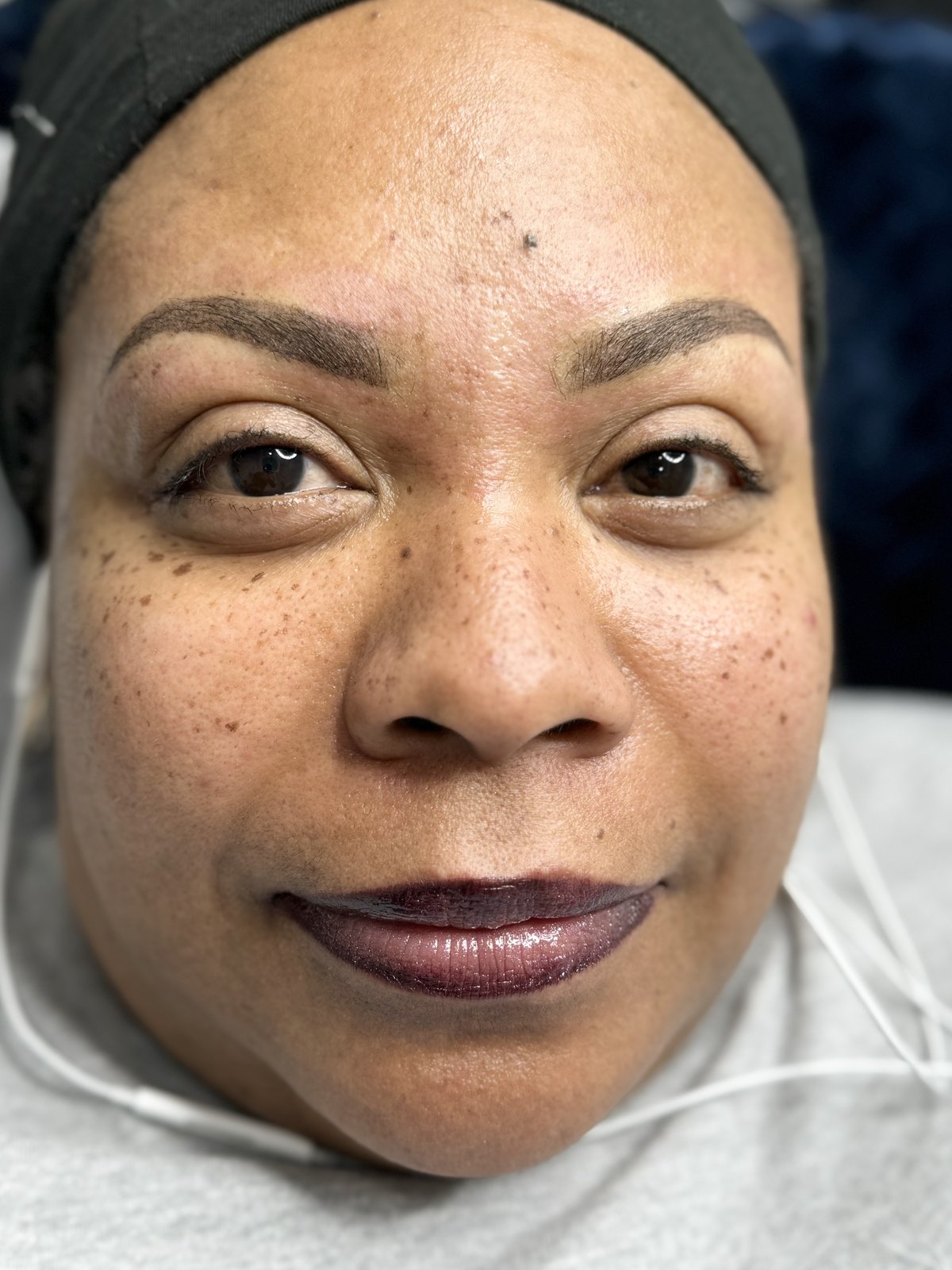 Healed hairstroke eyebrows result Grand Prairie TX permanent eyebrow makeup