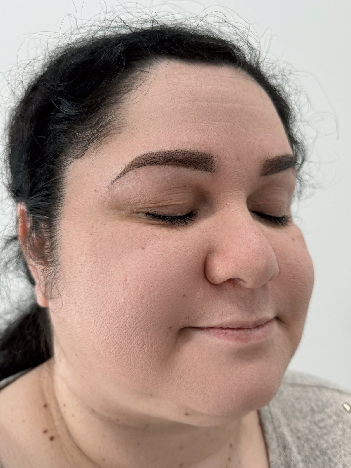 Permanent eyebrow makeup healed result Brows By Hannah Grand Prairie